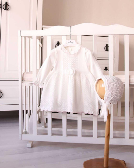 White Cotton Dress - Baby Chic Boutique