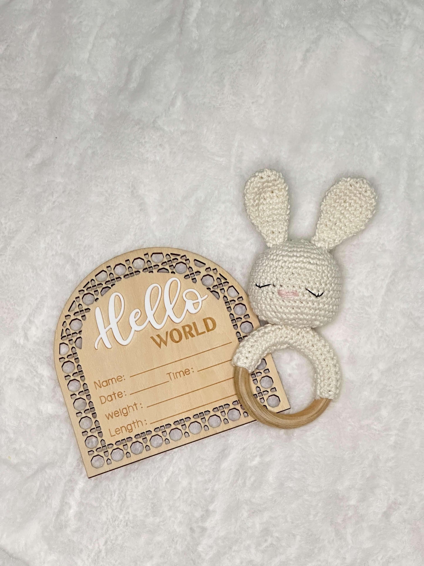 Bunny Crochet Rattle - Baby Chic Boutique