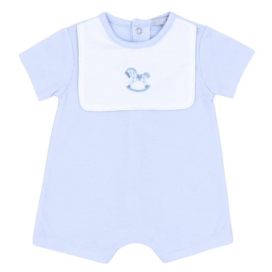 Blue Rocking Horse Romper