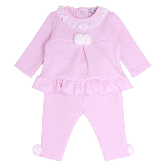 Girls Jacquard Pom Pom Pant Set