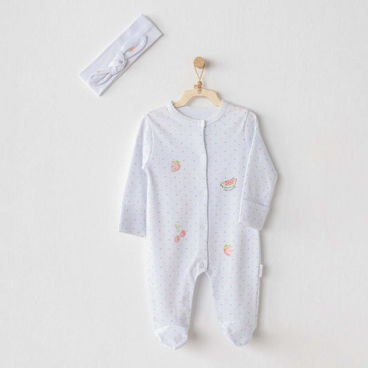 Berry White Babygrow