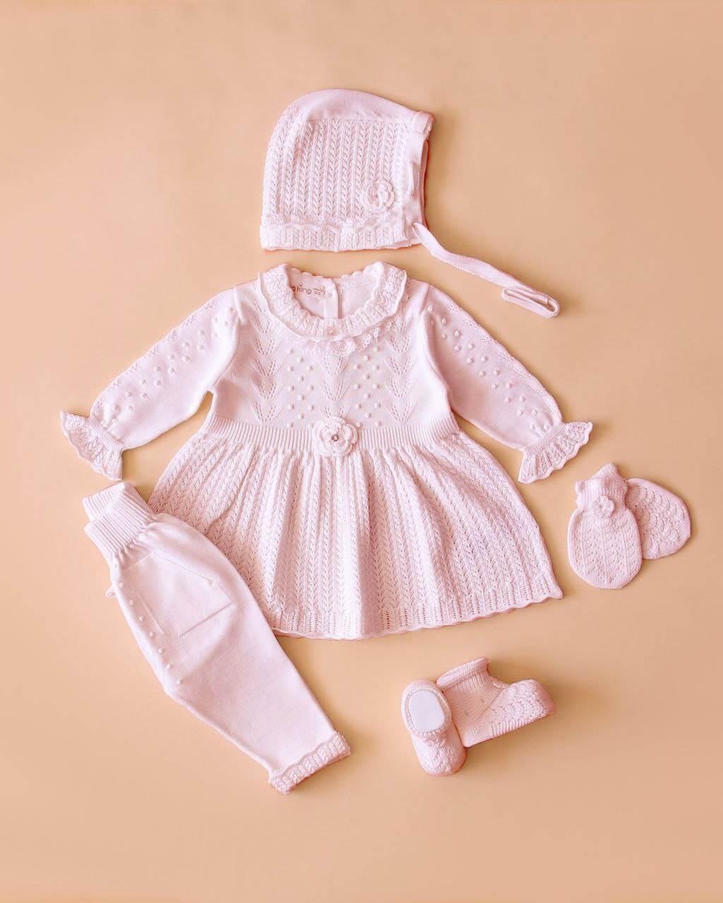 Baby Girl Cotton Dress Newborn Set - Baby Chic Boutique