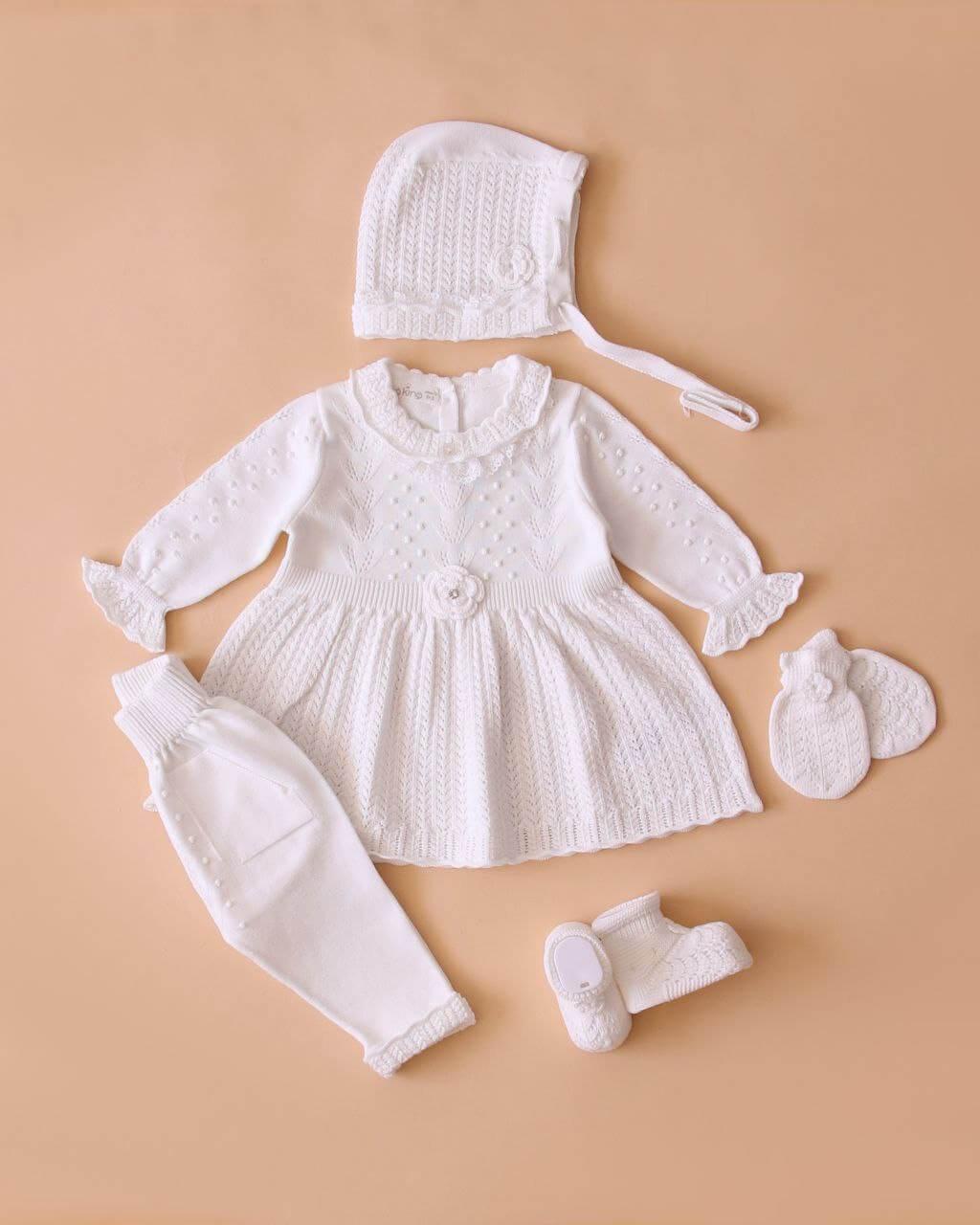 Baby Girl Cotton Dress Newborn Set - Baby Chic Boutique