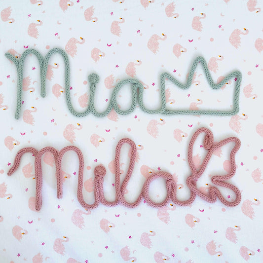 Wire Knitted Name - Baby Chic Boutique