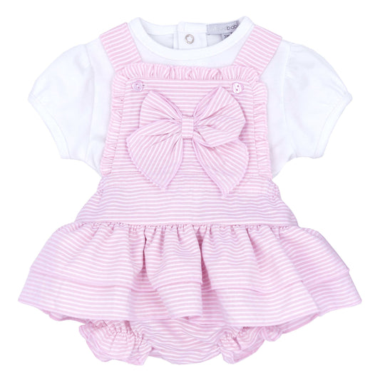 Girls Bow Romper Set