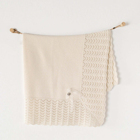 Knit Cream Blanket